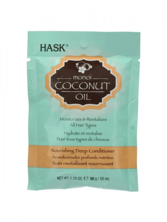 Питательный кондиционер с кокосовым маслом Hask Monoi Coconut Oil Nourishing Conditioner, 50 мл.